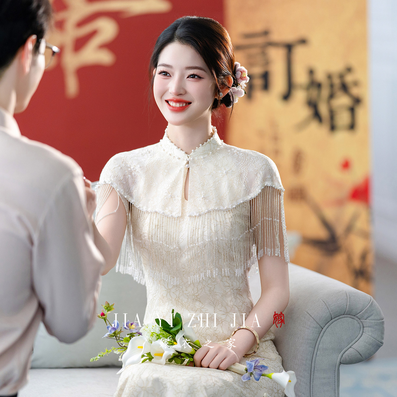Свадебное платье House Heavy Industry Cheongsam Обручальное платье Невесты Женское Свадебное новое китайское платье для тостов Тонкое платье Юбочный костюм