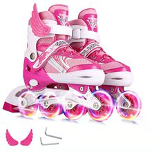 Full set of 3-6-8 year old children's ice skates for beginners, boys and girls, children's roller skates, adjustable ice and roller skates