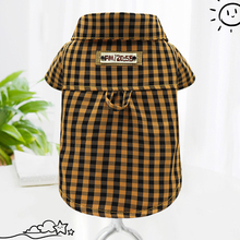 Dog Pet Checkered Shirt Spring/Autumn/Summer Leisure Breathable Clothes Teddy Bears Pomeranian Puppy Cat Clothes