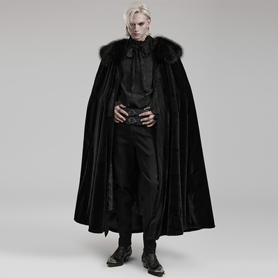 taobao agent ╋魔叹╋PUNKRAVE哥特朋克GOTHIC毛绒披风大斗蓬男风衣外套WY1557