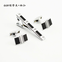 Tie clip silver alloy brooch simple British men's new fashionable accessories versatile business formal wear metal