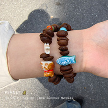 Coffee Bean Bracelet with Small and Popular Style New Chinese Handmade Retro and Beautiful Folding Personalized Bracelet