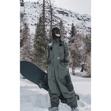 AWKA Ski Pants Strap jumpsuit Waterproof and Windproof