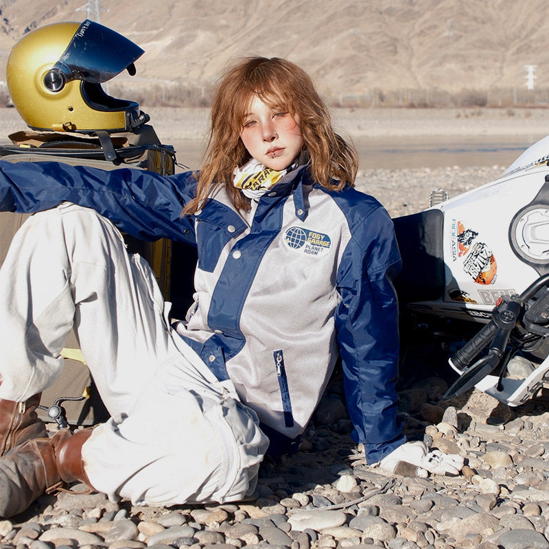 Гоночный костюм Fulu Garage tropospheric racing suit повседневная спортивная велосипедная куртка в стиле ретро с контрастной строчкой, тонкая дышащая куртка