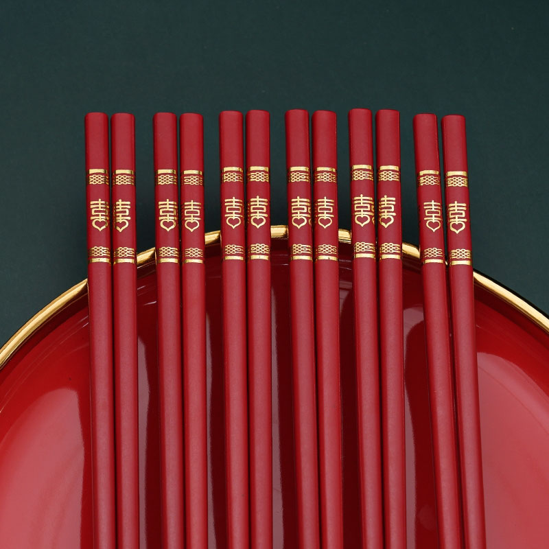 Свадебные красные палочки для еды свадебные праздничные палочки для еды подарочная коробка из высококачественного нескользящего сплава новоселье бытовые палочки для еды практичный праздник