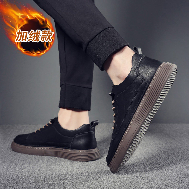 Универсальная повседневная обувь Walker Shop, а также бархатные мужские дышащие кроссовки из воловьей кожи на мягкой подошве и удобная мужская обувь