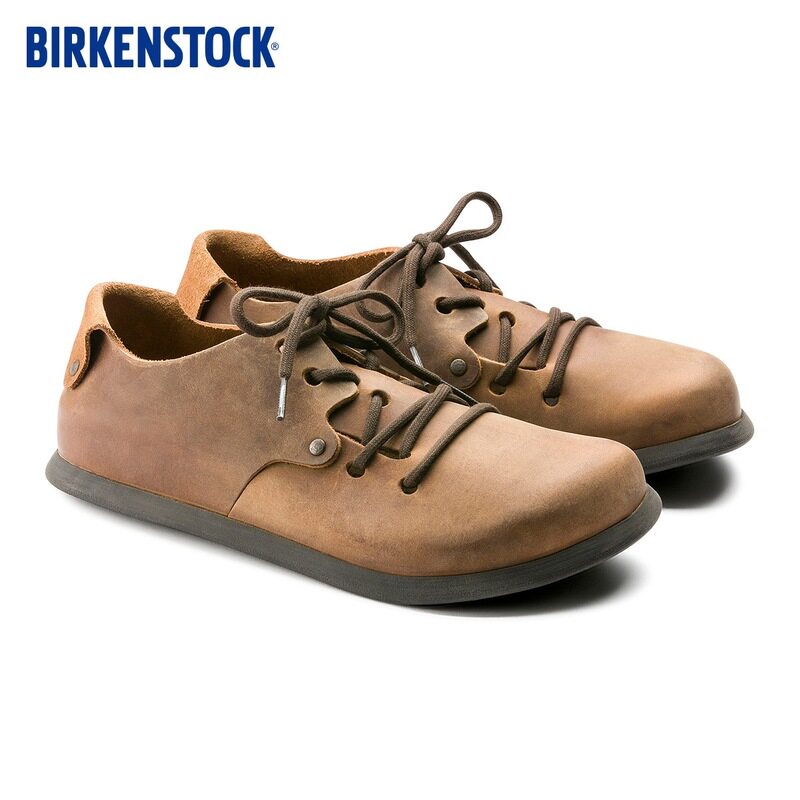 БИРКЕНШТОК Birkenstock, Германия, импортировала мужскую и женскую повседневную обувь Montana из промасленной кожи в стиле ретро с низким берцем и шнуровкой