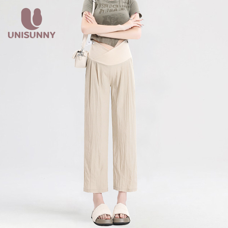брюки unisunny для беременных, летний тонкий крой, свободный крой, верхняя одежда, брюки yamamoto с девятиточечной заниженной талией, повседневные брюки для беременных