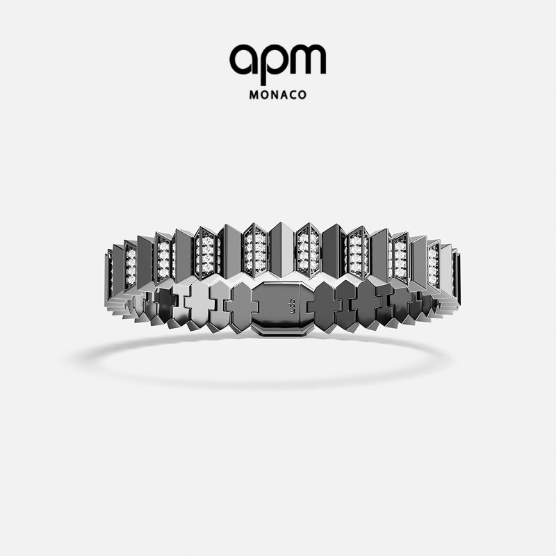 [Ян Цзы в том же стиле] APM Monaco темно-серый браслет с застежкой-молнией, широкая версия браслета, дизайн, чувство моды