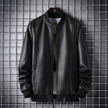 Soft Leather Coat 2023 Autumn New Black Slim Fit Pi Shuai Motorcycle Leather Jacket Casual Men's Coat