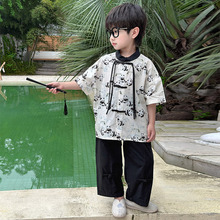 Boys' Hanfu Set Summer 2024 New Children's New Chinese Style Improved Tangzhuang Boys' Daily Chinese Style Ancient Costume