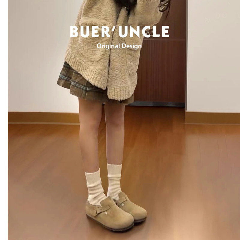 Ограниченное время, 88 юаней, обувной магазин Fuji, кожаные женские кроссовки Birkenstocks 2024, весенне-осенние рыболовные кроссовки Birkenstocks на толстой подошве, все включено, одиночные туфли