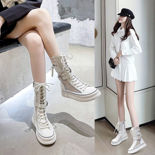 Mesh White Martin Boots for Women 2024 New Summer Thin Short Boots Breathable Cool Boots Hollow Thick Sole Mid tube Mesh Boots