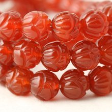 8-14mm red agate loose bead jewelry accessory DIY beading