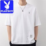 Мужская футболка Playboy с короткими рукавами, новинка лета 2026, простой модный топ, повседневная свободная мужская футболка