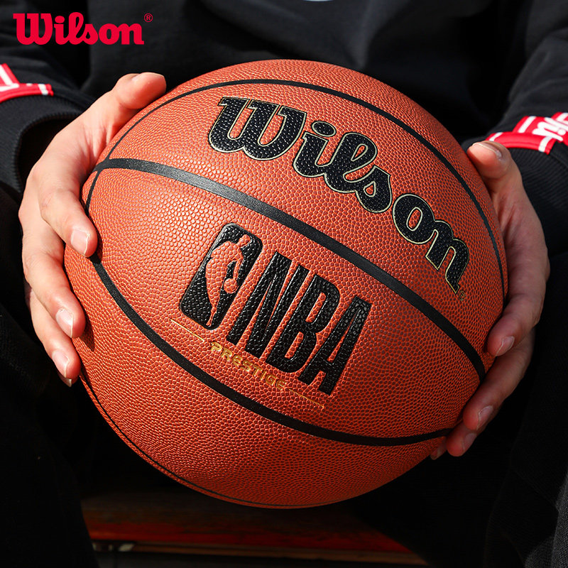 Уилсон / Wilson Basketball Подлинный № 7 NBA для взрослых в помещении и на открытом воздухе с синим мячом-цветной дриблер 802