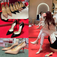 Оригинальное название: Christian Louboutin / CL Классические красные каблуки, лаковая кожа, острые туфли, женские каблуки