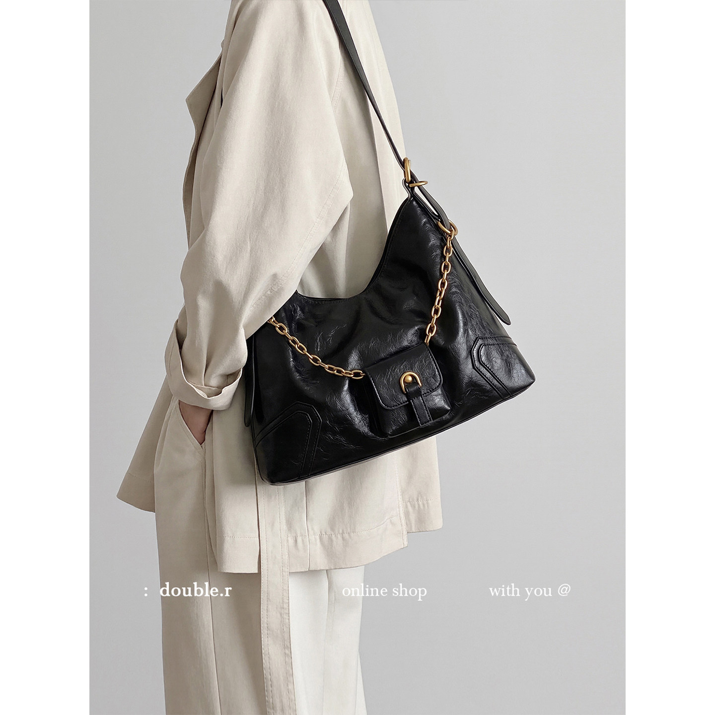 Оригинальный дизайн * Сумка Faye Shuangsheng Xiaorui Liang Bag lazy chain сумка большой емкости 2026 новая сумка-мессенджер