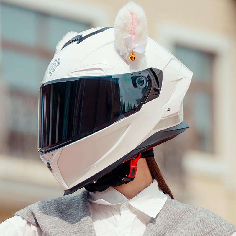 Aishang full-face helmet, motorcycle all-season Bluetooth full-face helmet, women's dual-lens...