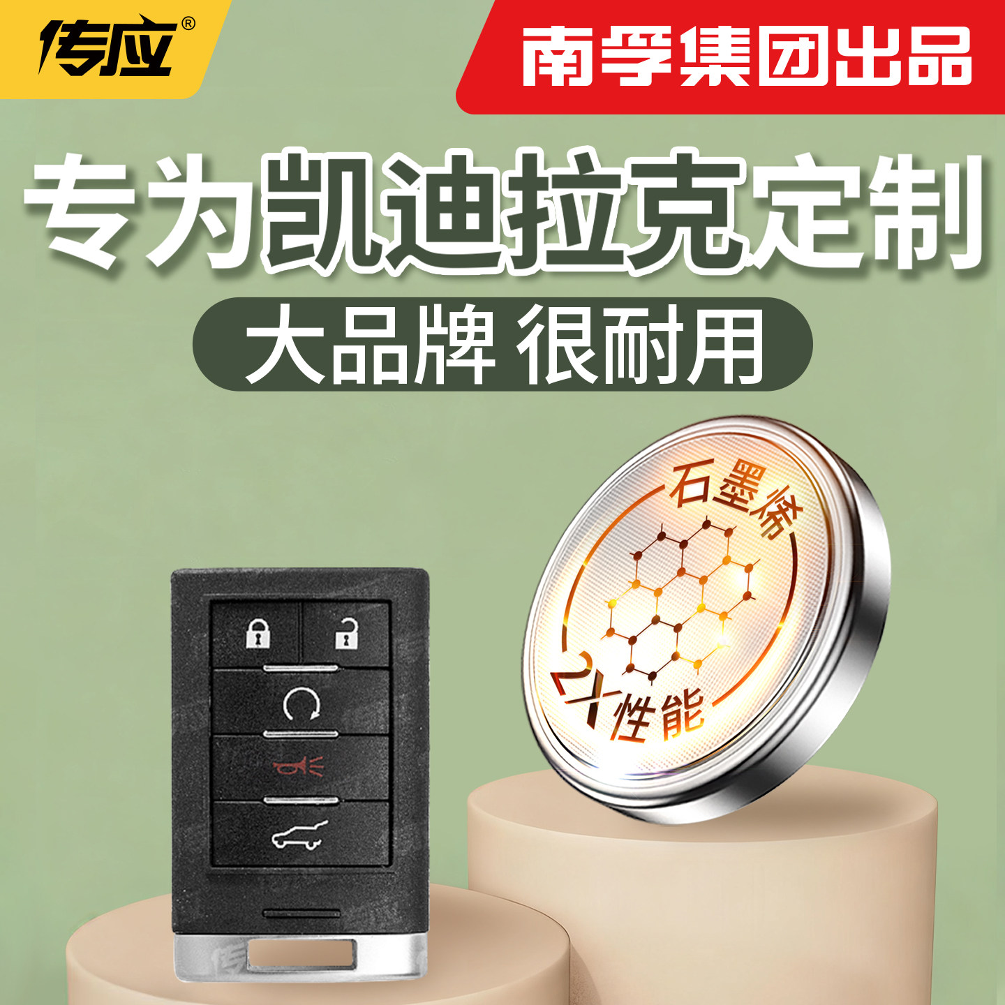 【Nanfu Chuanying】 Подходит для Cadillac Regal Escalade XT4 XT5 XT6 кнопочный аккумулятор автомобильный ключ cr2032 пульт дистанционного управления 2025 электронная модель 2450 большой емкости