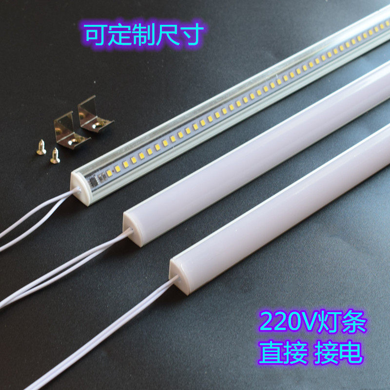 светодиодная панель hard light bar 220V с длинной полосой освещения витринных полок с суперярким шкафом, винным шкафом, лестничными ступеньками, настенным шкафом, нижним освещением