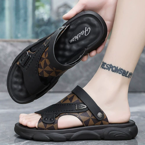 Мужские летние модные трендовые сандалии для отдыха, мягкая подошва