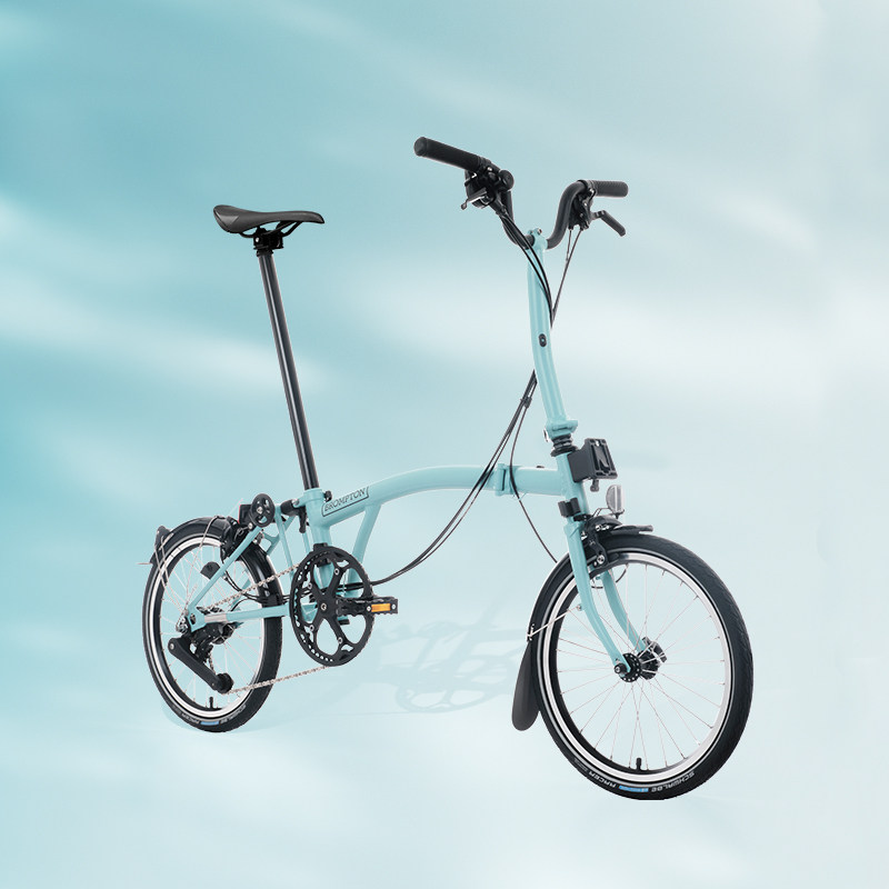 4-скоростной складной велосипед BROMPTON cloth C Line Turkey Green с ручкой M /S