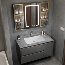 Rock panel ceramic seamless connection integrated bathroom cabinet combination, light luxury washbasin, washbasin cabinet, bathroom washbasin