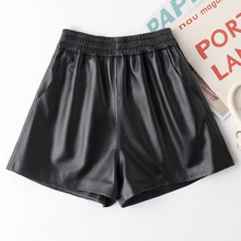 Sheepskin Shorts for Women's 2023 Autumn/Winter New High Waist Wide Leg Pants