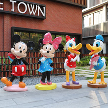 Disney Cartoon Mickey Kindergarten Floor Decor Fiberglass Sculpture Door Decoration Mickey Mouse Internet Celebrity Check In