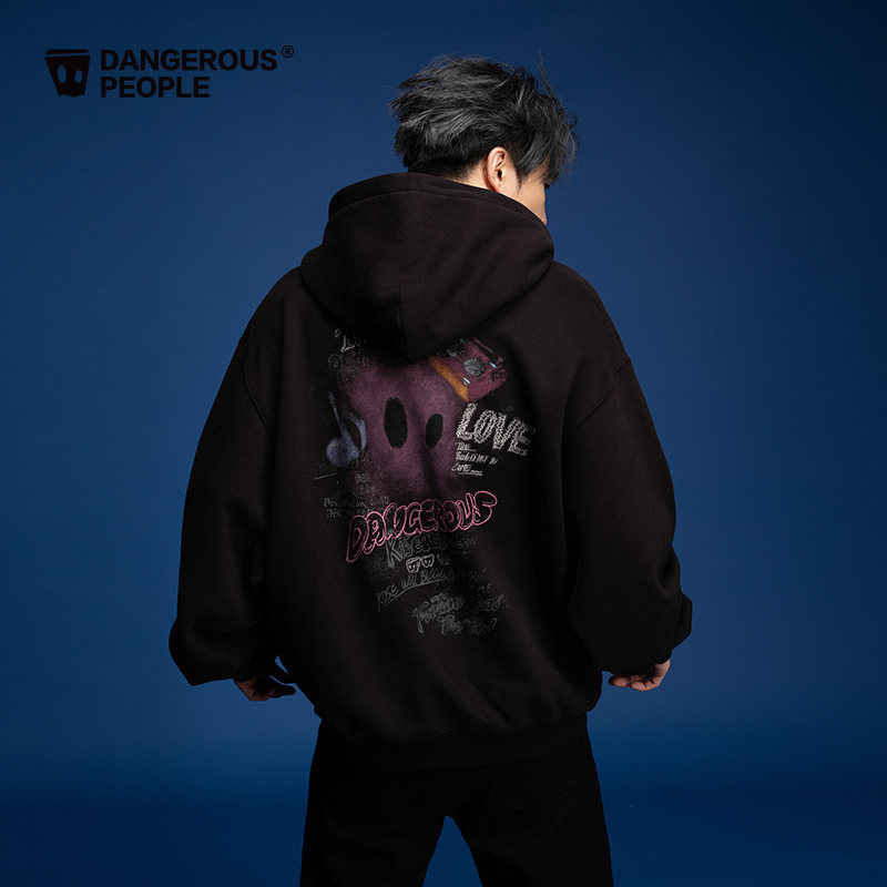 Dangerouspeople Xue Zhiqian dsp Бумажный пакет люди с вышивкой в виде граффити Zhangzai Модный повседневный свитер