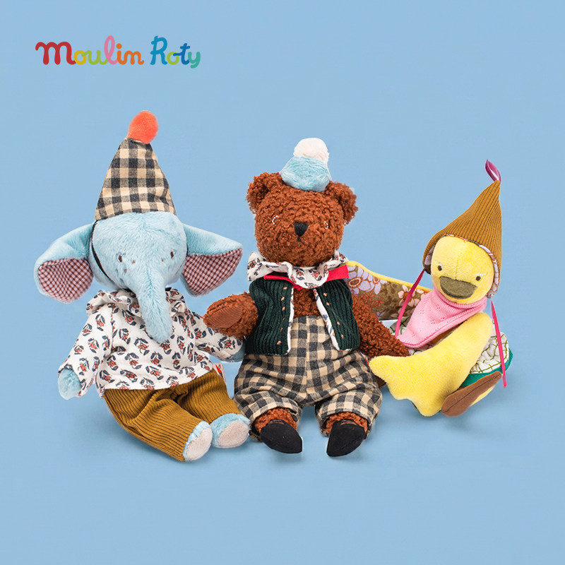 Французская плюшевая игрушка moulinroty Molanroty из серии Minuchikas, кукла-слоненок, подарок для куклы