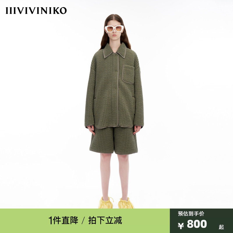 Зимняя новинка IIIVIVINIKO, свободная и теплая женская хлопковая куртка из плотной ткани с разрезом M341901384F