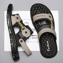 Sandals for men in summer 2024, new model for outdoor wear, driving, anti slip, anti odor, cool mops, outdoor sports, soft soles, wading beach shoes