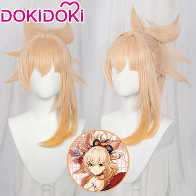 taobao agent DOKIDOKI 现货 原神cos 宵宫Yoimiya cosplay假发 虎口夹