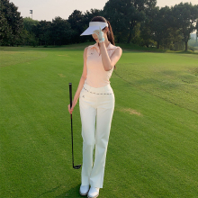 Regolf运动气质无袖polo领上衣女高尔夫网球长裤套装休闲新款显瘦