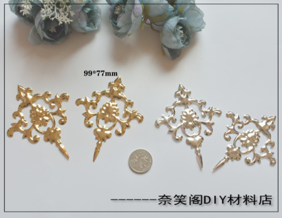 taobao agent 长菱形金色花片99*77mm超大花片手工DIY满49包邮