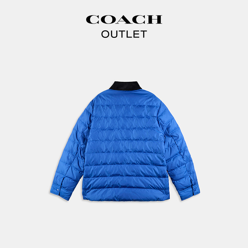 Легкий мужской пуховик в стиле рубашки COACH/Тренер Оле