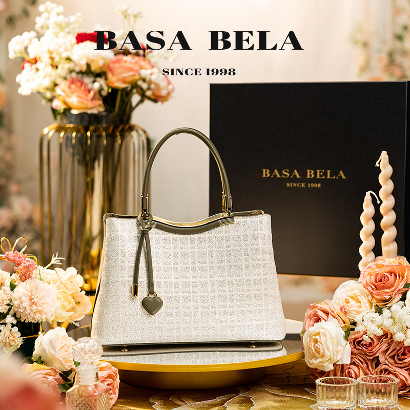 Basabela/Новая легкая роскошная кожаная сумка Basabela, элитная сумка для мамы, подарок в элегантной атмосфере