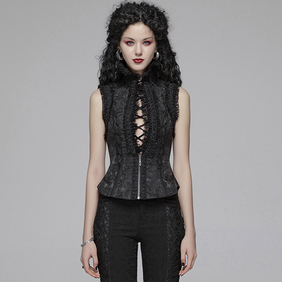 taobao agent ╋魔叹╋PUNKRAVE PYON哥特GOTHIC洛丽塔宫廷提花女士马甲 WLY093