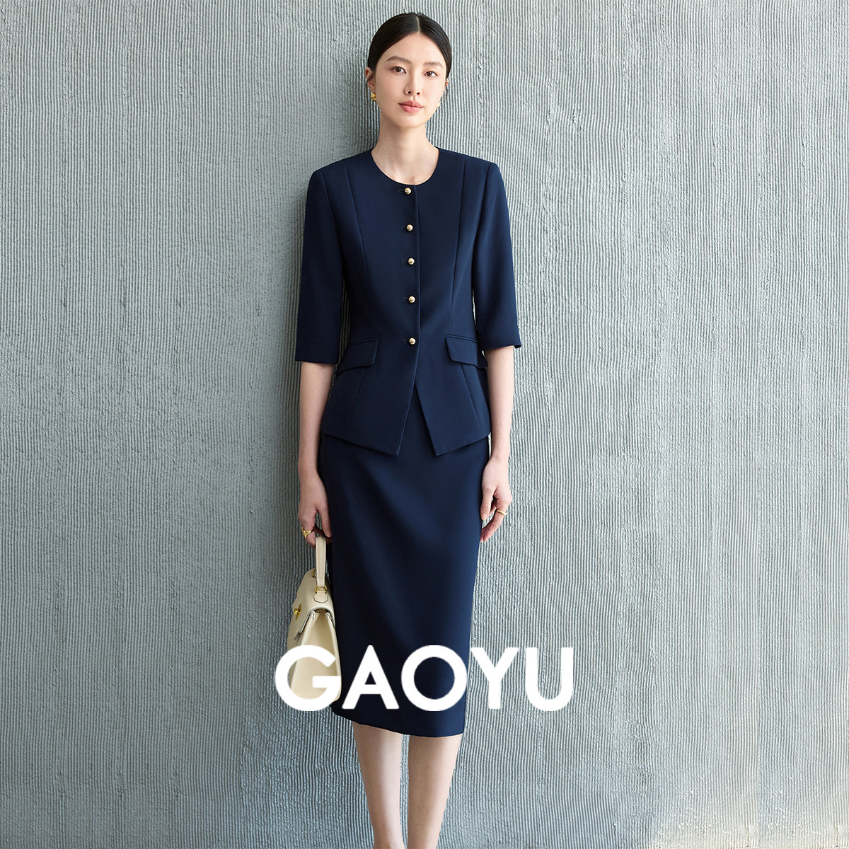 Профессиональный костюм Gaoyu, юбочный костюм, женский летний костюм 2025 года, новая высококачественная темпераментная куртка, пригородный костюм-двойка