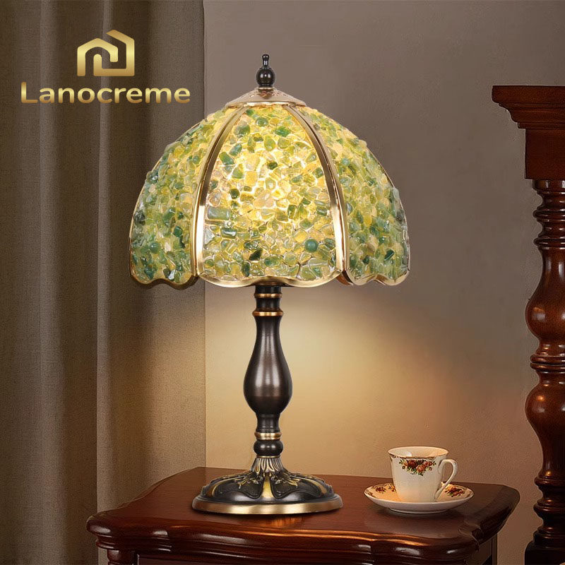 Lanocreme French light роскошная ретро настольная лампа из меди и хрусталя настольная лампа премиум-класса для кабинета, спальни, прикроватная атмосферная лампа