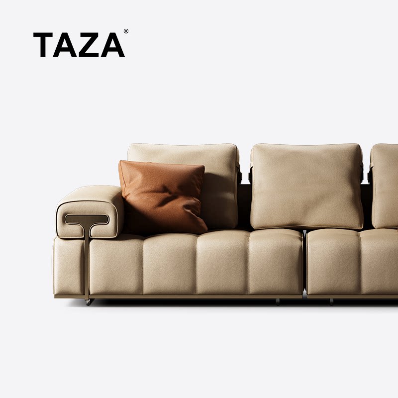 Комбинированный диван TAZA Italy Louth, вилла, целый дом с гостиной, серия современных полностью зеленых кожаных диванов
