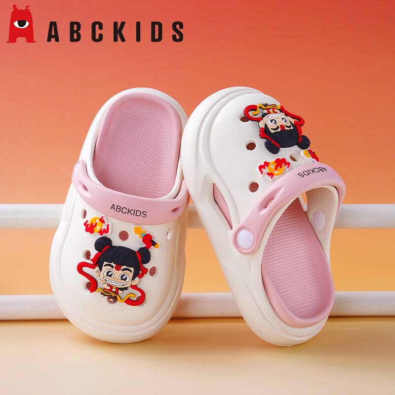 Abckids/ детская обувь с дырками; новые летние тапочки для девочек; верхняя одежда для малышей; нескользящая пляжная обувь для родителей и детей