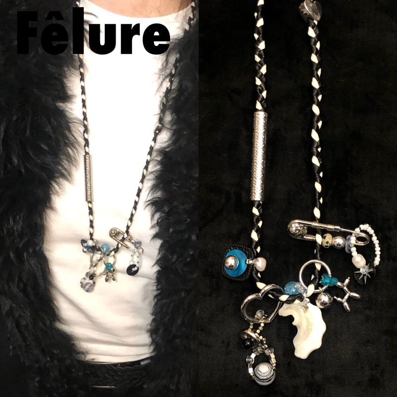 Оригинальный дизайн Cueva, ретро-тренд осени и зимы, универсальное длинное ожерелье из нержавеющей стали, многоцветная цепочка для свитера