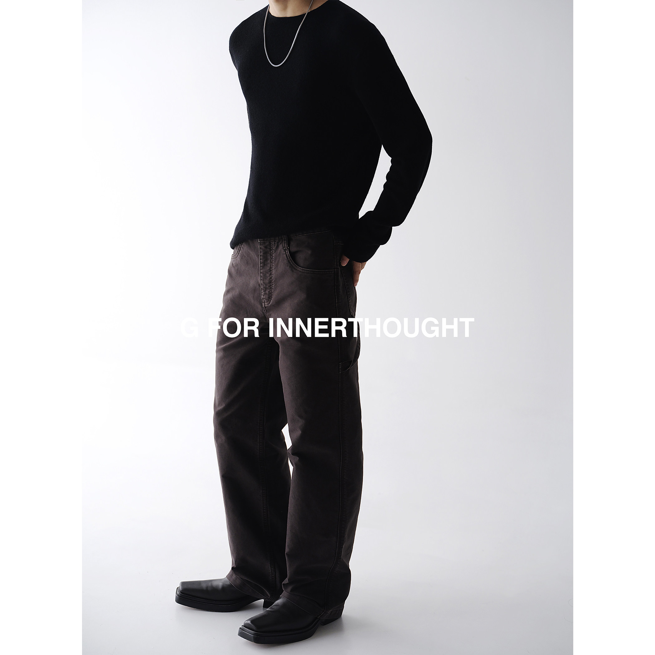 G FOR INNERTHOUGHT|Cloud touch из смеси шерсти и кашемира 140%, удобные свободные длинные рукава