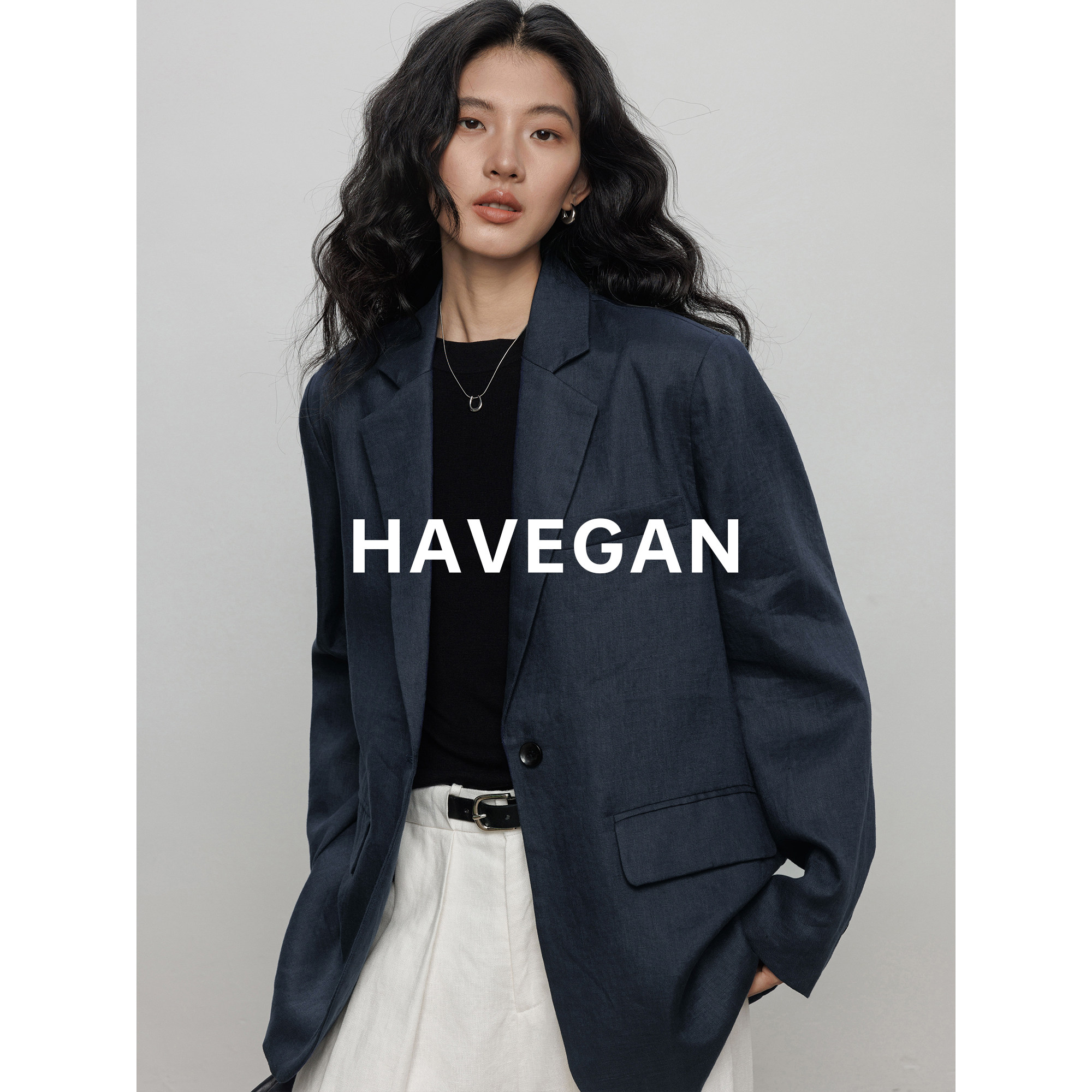 Yama HAVEGAN/Осенний пригородный костюм design sense, женский льняной пиджак, новинка 2026 года, темпераментный костюм