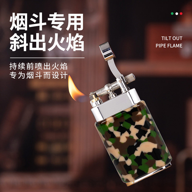Специальная зажигалка для трубки с наклонным огнем】 Набор для курения Shafen подлинные бесплатные мужские аксессуары высокого класса Daquan для отправки кремня