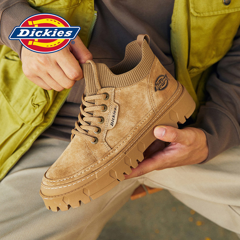 Мужская обувь Dickies; коллекция 2026 года; новые осенние ботинки Martin; мужская повседневная обувь в стиле ретро на толстой подошве с низким вырезом; мужская
