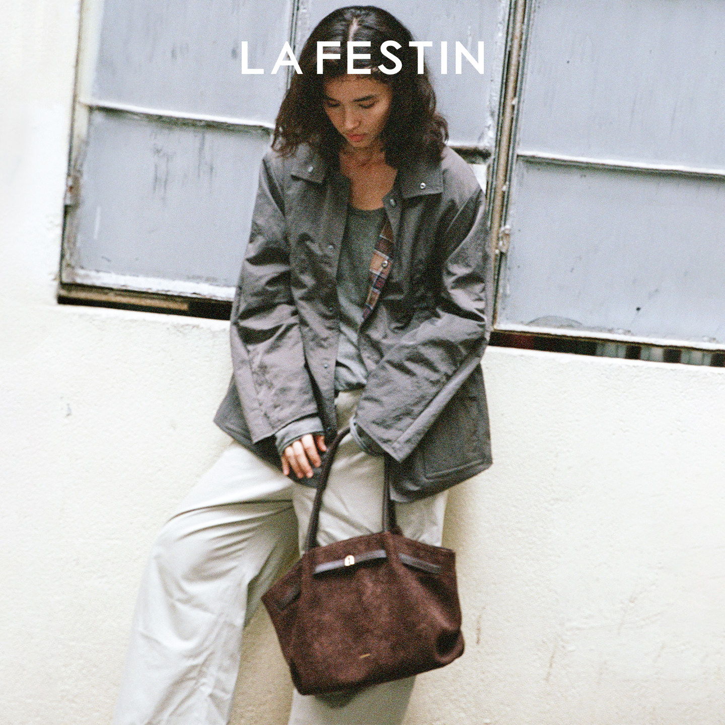 Замшевая сумка Lafestine lazy bag, новинка 2026 года, женская сумка-корзина для овощей подмышками, большая вместительная сумка-тоут
